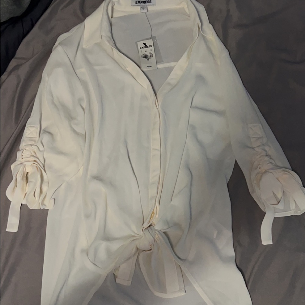 Express button up shirt, XS , white